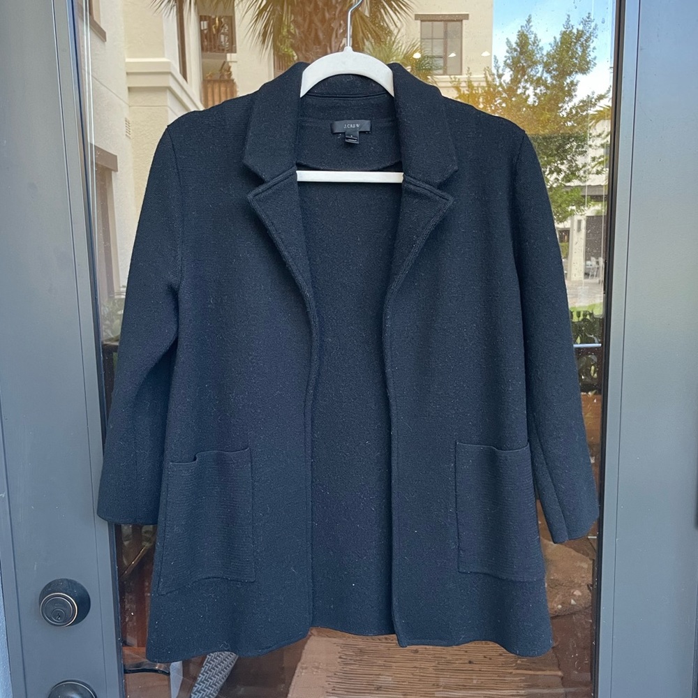 J. Crew Sophie Sweater Blazer Black